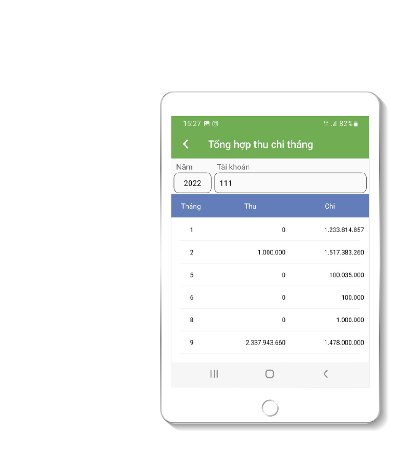 Giao diện phần mềm ERP Workit trên IPad