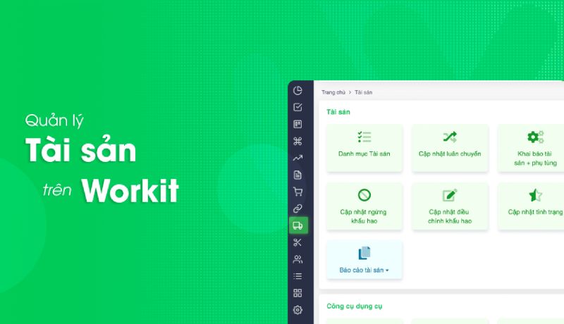 quản lý tài sản trên workit