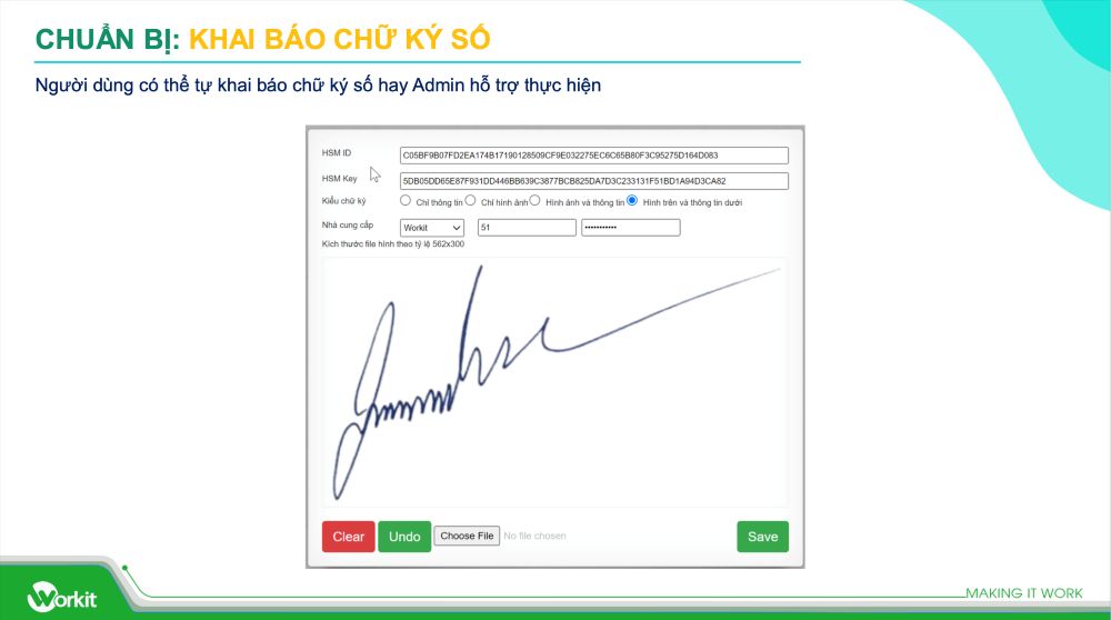 quản lý và cấu hình chữ ký số trong hệ thống 