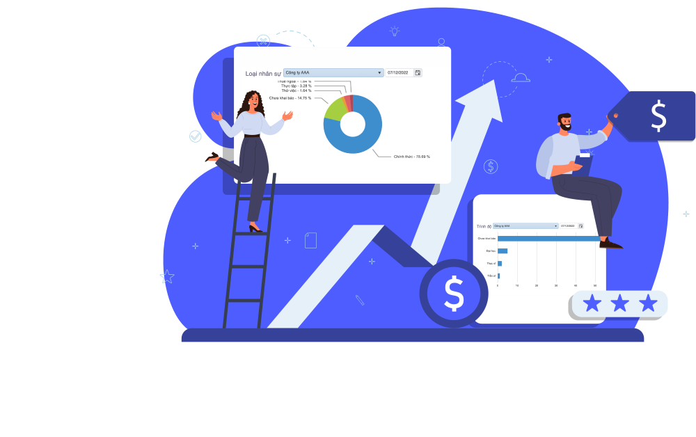 tạo báo cáo và phân tích nhân sự