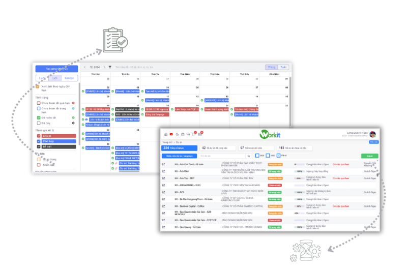 giao diện phần mềm workit