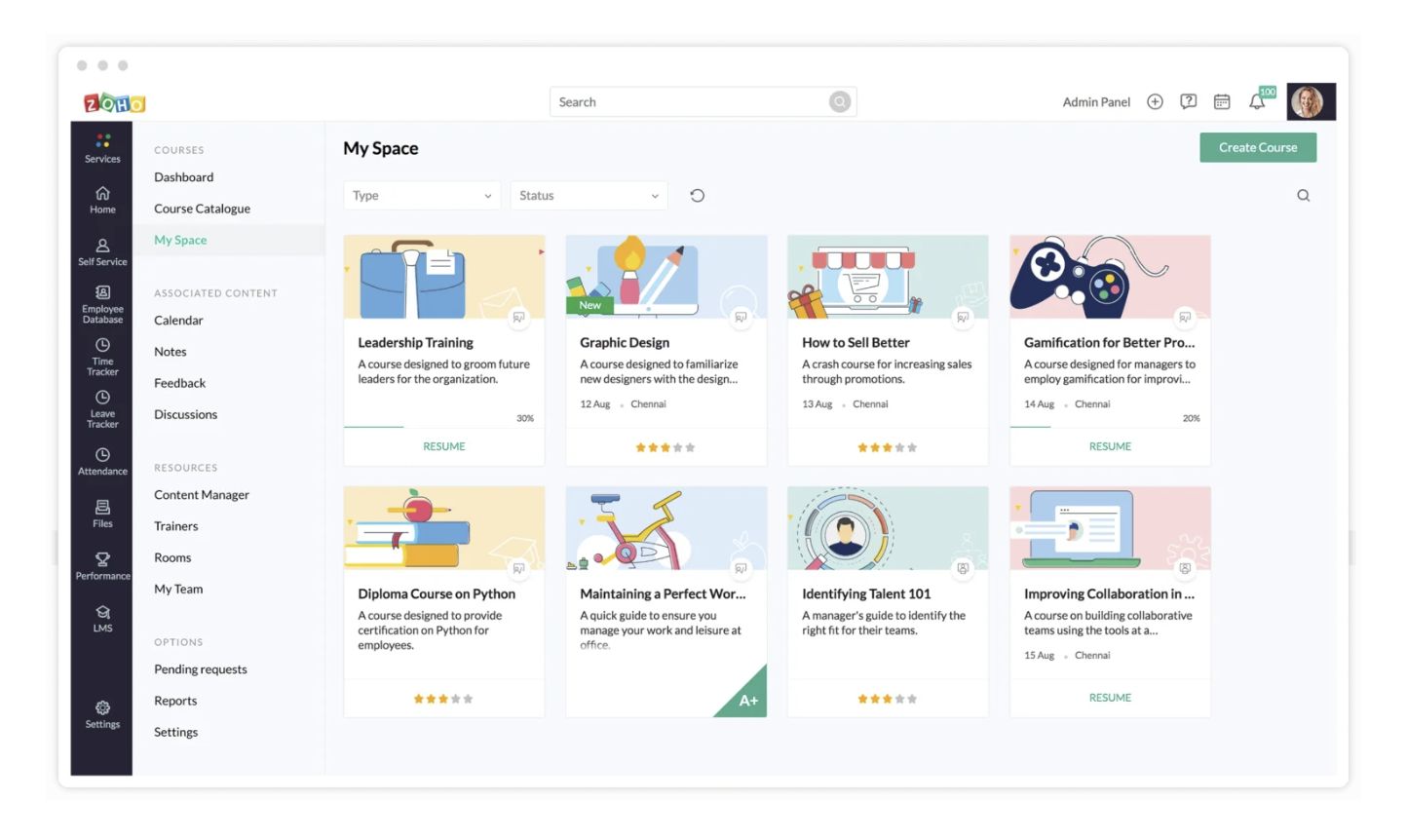 Phần mềm zoho-people