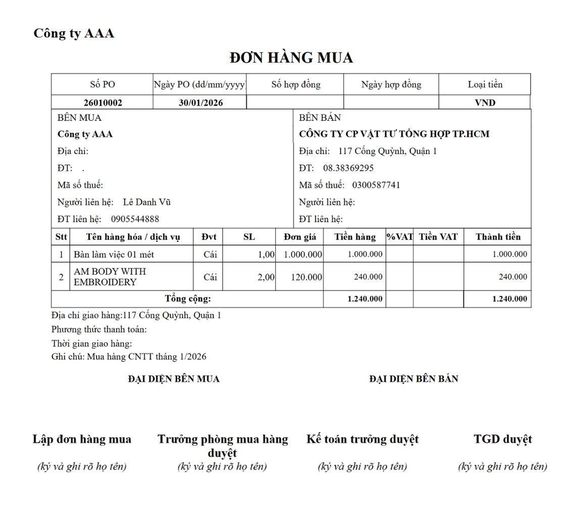 Phê duyệt đơn hàng